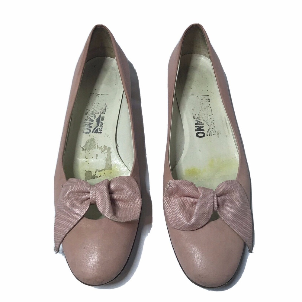 Salvatore Ferragamo Pink Ballet Flats Shoes